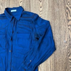 EQUIPMENT iridescent silk blouse